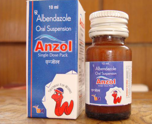 albendazole oral suspension ip zentel dosage for child